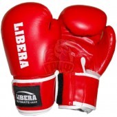 Перчатки боксерские Libera Profi Aiba ПУ (красный)