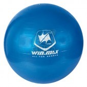 Мяч гимнастический (фитбол) Winmax 75 см с системой антивзрыв + насос (голубой)