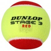 Мячи теннисные Dunlop Stage 3 Red (3 мяча в пакете)