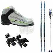 Комплект беговых лыж STC с палками Alu, креплением NN-75 и ботинками Marax MX-75