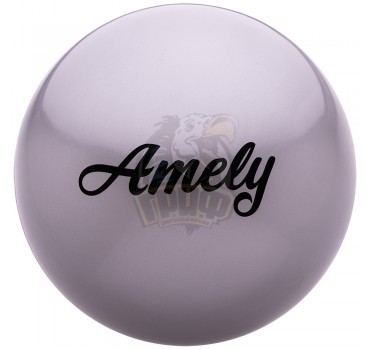 Мяч для художественной гимнастики Amely 190 мм (серый)
