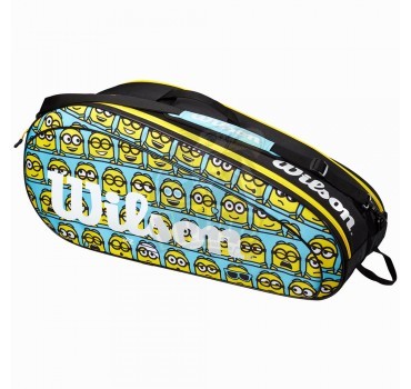 Чехол-сумка Wilson Minions 2.0 Team на 6 ракеток (голубой/желтый)