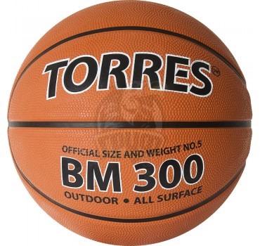 Мяч баскетбольный детский тренировочный Torres BM300 Indoor/Outdoor №5