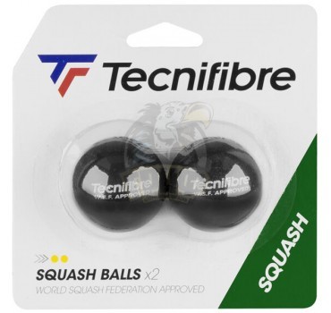 Мяч профессиональный для сквоша Tecnifibre 2 Yellow (2 мяча в упаковке)